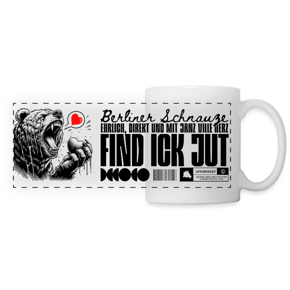 Berlin Souvenir-FIND ICK JUT-Panoramatasse - Weiß