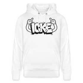 ICKE-Unisex Bio-Hoodie mit Berliner Schnauze - Weiß