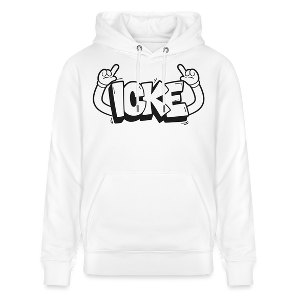 ICKE-Unisex Bio-Hoodie mit Berliner Schnauze - Weiß