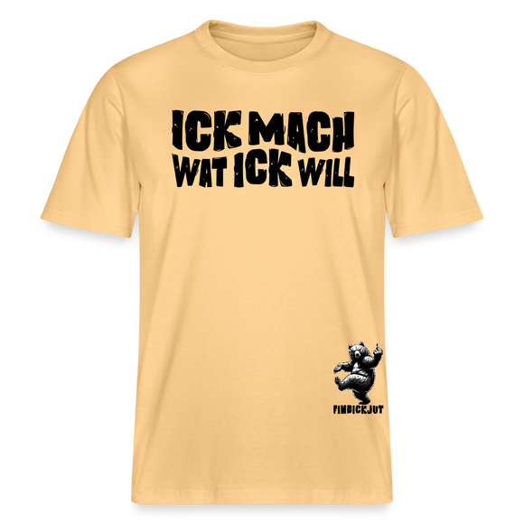 ICK MACH WAT ICK WILL-Relaxed Fit Unisex Bio-T-Shirt II - Hellgelb
