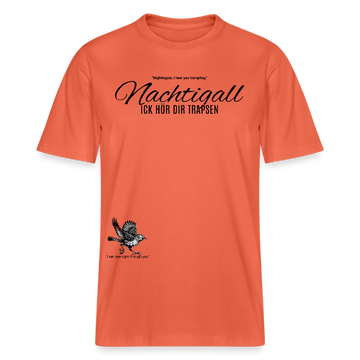 NACHTIGALL ICK HÖR DIR TRAPSEN-Relaxed Fit Unisex Bio-T-Shirt - Hellrot