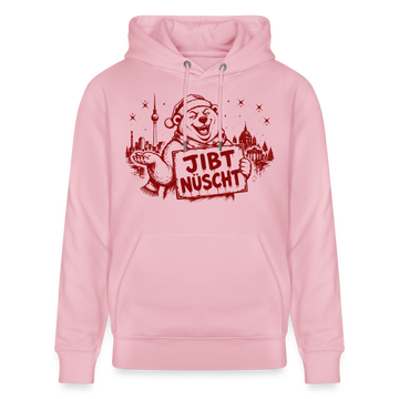 Berlin Weihnachts-Souvenir 2026- JIBT NÜSCHT-Unisex Bio-Hoodie - Hellrosa