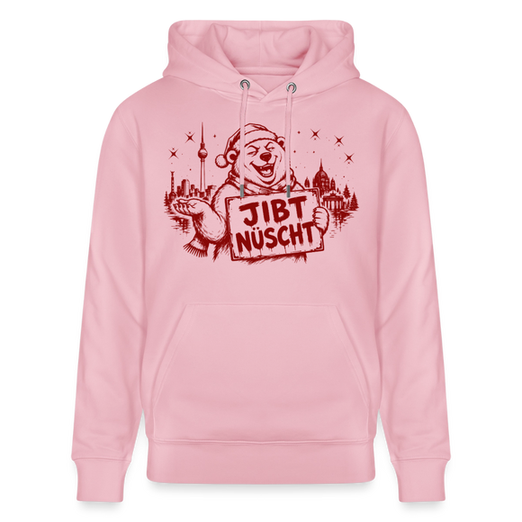Berlin Weihnachts-Souvenir 2026- JIBT NÜSCHT-Unisex Bio-Hoodie - Hellrosa