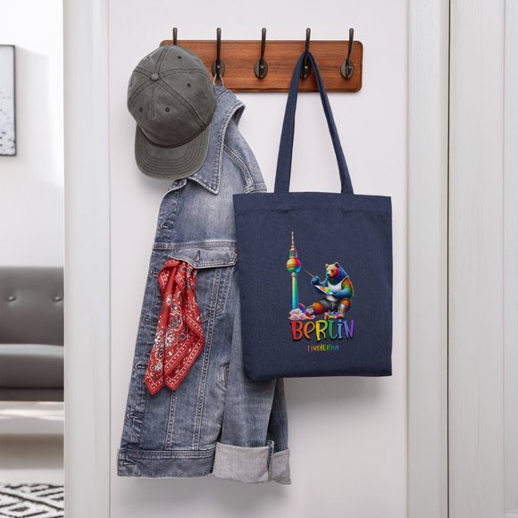 CSD BERLIN-recycelter Heavyweight Stoffbeutel - melange Blue