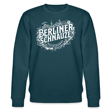 BERLINER SCHNAUZE-Unisex Bio-Sweatshirt II - Dunkles Petrol