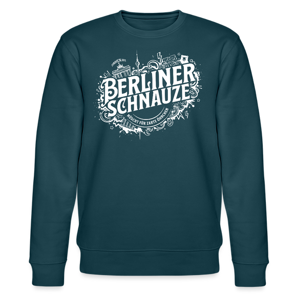 BERLINER SCHNAUZE-Unisex Bio-Sweatshirt II - Dunkles Petrol