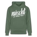 NÜSCHT FÜR SCHWACHE NERVEN-Unisex Bio-Hoodie mit Berliner Schnauze - Tanngrün