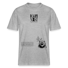 ICK LACH MIR N AST-Relaxed Fit Unisex Bio-T-Shirt - Grau meliert