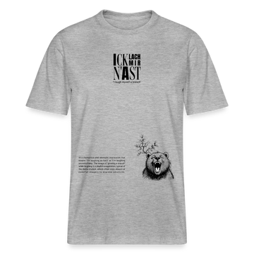 ICK LACH MIR N AST-Relaxed Fit Unisex Bio-T-Shirt - Grau meliert