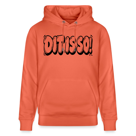 Berlin Hoodie „DIT IS SO!“ – Unisex Bio-Hoodie mit Berliner Schnauze - Hellrot