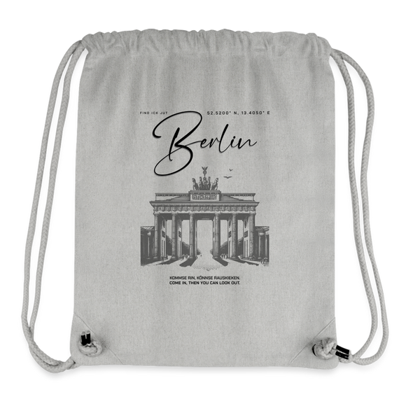 BERLIN-recycelter Beutel - Grau meliert