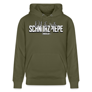SCHNURZPIEPE-Unisex Bio-Hoodie - Khaki Grün