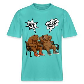 Berliner Bär mit berliner Schnauze-WATN?NÜSCHT- RELAXED FIT Unisex Organic T-Shirt - Poolblau