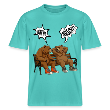 Berliner Bär mit berliner Schnauze-WATN?NÜSCHT- RELAXED FIT Unisex Organic T-Shirt - Poolblau