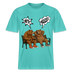 Berliner Bär mit berliner Schnauze-WATN?NÜSCHT- RELAXED FIT Unisex Organic T-Shirt - Poolblau