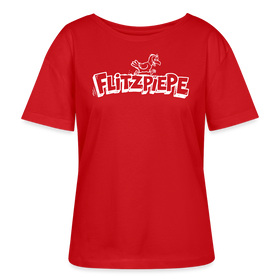 FLITZPIEPE- Rundhals Frauen Bio-T-Shirt für verpeilte Berlinerinnen - Rot