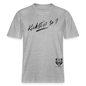 KIEKST'N SO? Relaxed Fit Unisex Bio-T-Shirt - Grau meliert