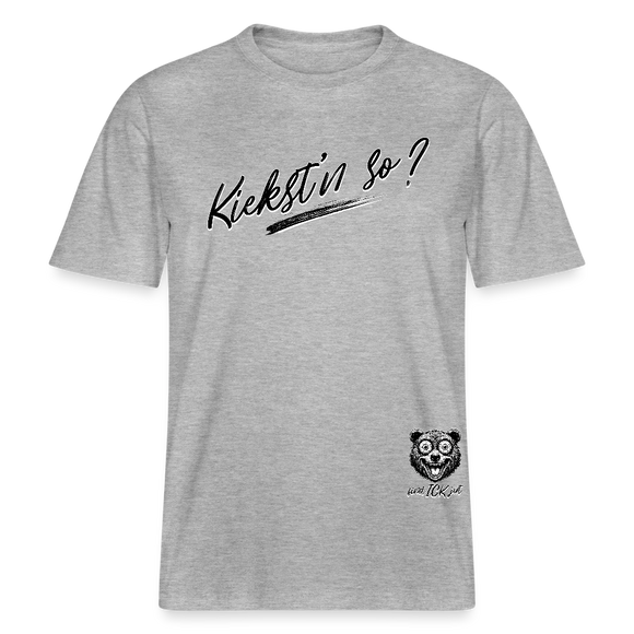 KIEKST'N SO? Relaxed Fit Unisex Bio-T-Shirt - Grau meliert