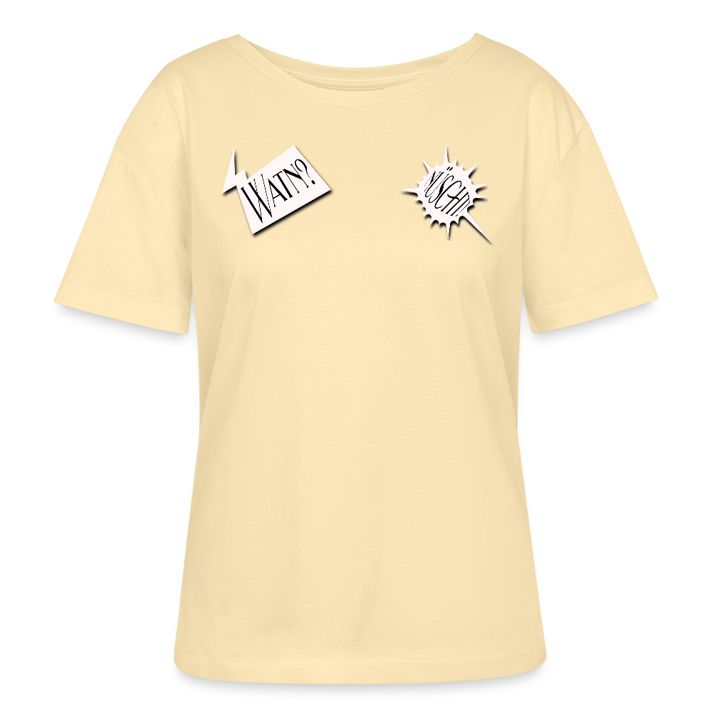 WATN? NÜSCHT!-Rundhals Frauen Bio-T-Shirt - Creme