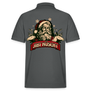 JIBT NÜSCHT zu Weihnachten-Unisex Bio-Poloshirt backprint - Anthrazit