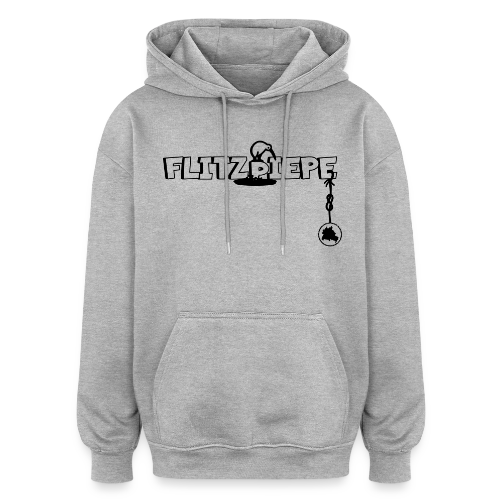 EINE FLITZPIEPE - Oversized Unisex Hoodie - Grau meliert