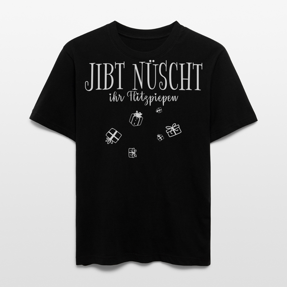 JIBT NÜSCHT - Relaxed Fit Unisex Bio-T-Shirt - Schwarz
