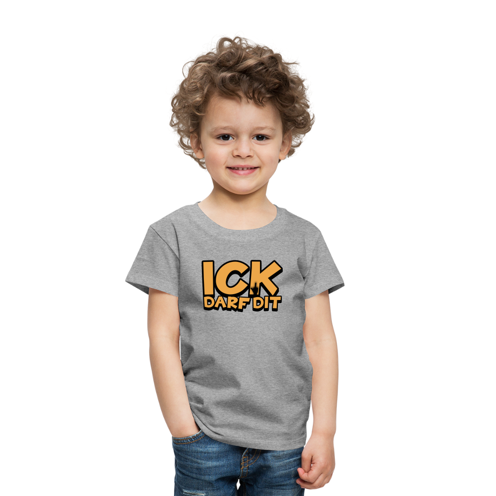 ICK DARF DIT - Kinder Premium T-Shirt - Grau meliert