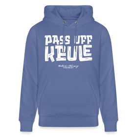 PASS UFF KEULE-Unisex Bio-Hoodie mit echt Berliner Schnauze - Blau