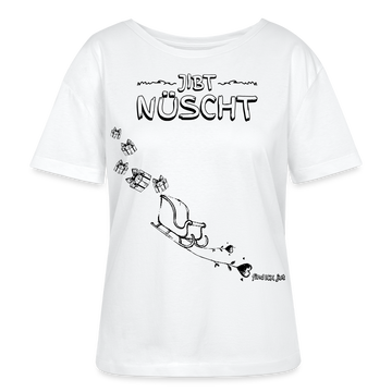 WEihnachten in Berlin25-JIBT NÜSCHT-Rundhals Frauen Bio-T-Shirt - Weiß