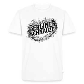 BERLINER SCHNAUZE-Männer Premium Bio T-Shirt - Weiß
