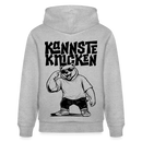 Berliner Spruch-KANNSTE KNICKEN-Unisex Bio-Hoodie mit Berliner Bär - Grau meliert