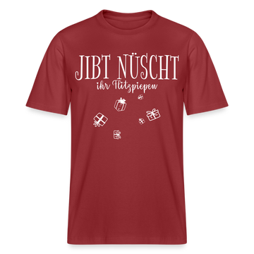 JIBT NÜSCHT - Relaxed Fit Unisex Bio-T-Shirt - Erdrot