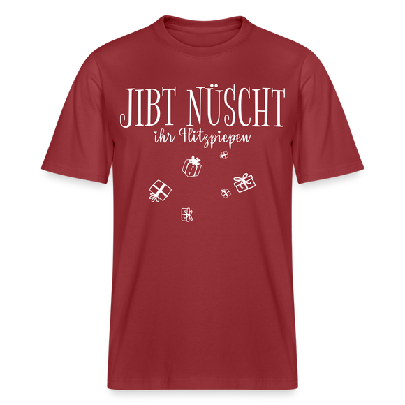 JIBT NÜSCHT - Relaxed Fit Unisex Bio-T-Shirt - Erdrot