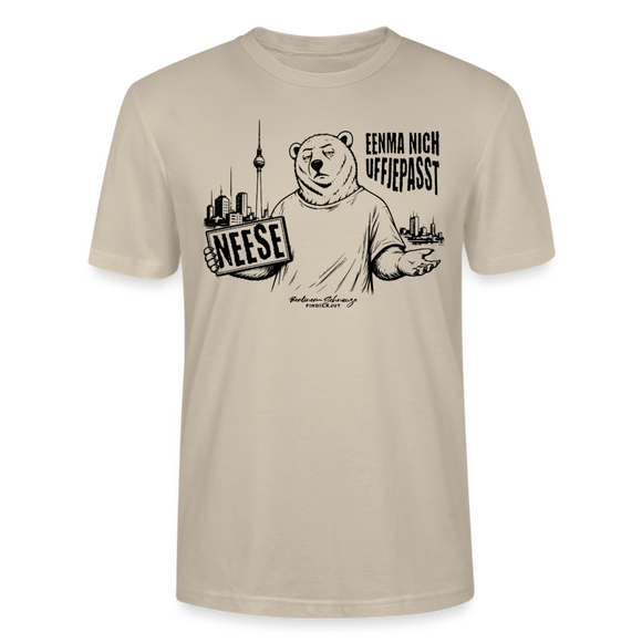 Berlin Souvenir mit Berliner Spruch-NEESE-Unisex Bio T-Shirt - Beige