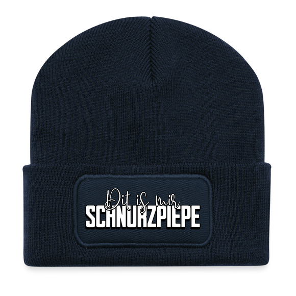 Berliner Spruch-DIT IS MIR SCHNURZPIEPE-Beanie - French Navy