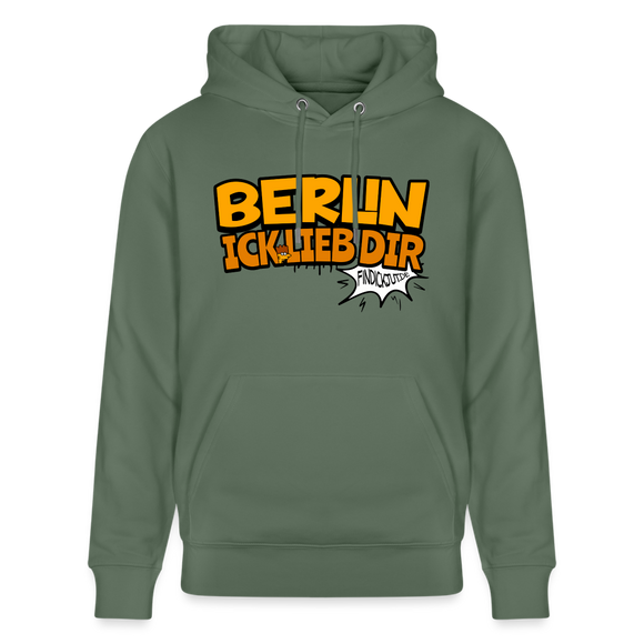 BERLIN ICK LIEB DIR - Unisex Bio-Hoodie - Tanngrün