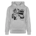 Berlin Souvenir mit Berliner Schnauze-MACH HINNE-Unisex Bio-Hoodie - Grau meliert