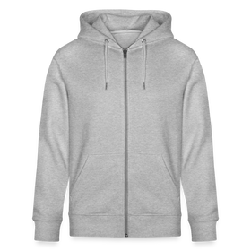 DIT ESKALIERT EH-Unisex Bio-Kapuzenjacke mit Berliner Schnauze - Grau meliert