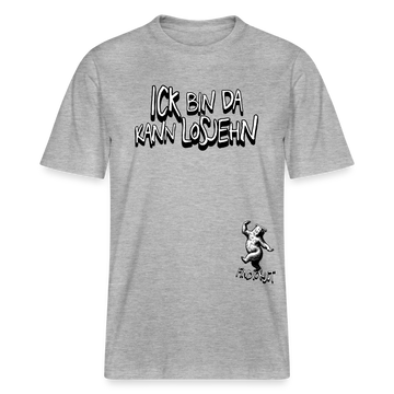 ICK BIN DA-Relaxed Fit Unisex Bio-T-Shirt - Grau meliert