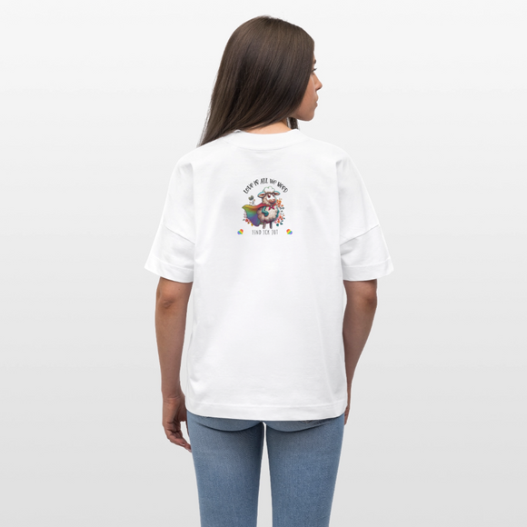 PRIDE 'REGENBOGENSCHAF'-Oversized Unisex Bio T-Shirt - Weiß