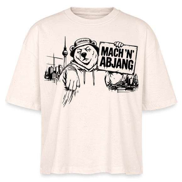 MACH 'N ABJANG-Frauen Boxy Bio-T-Shirt - Natur