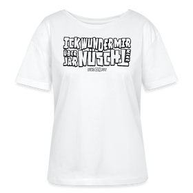 Berliner Spruch-ICK WUNDER MIR-Rundhals Frauen Bio-T-Shirt - Weiß