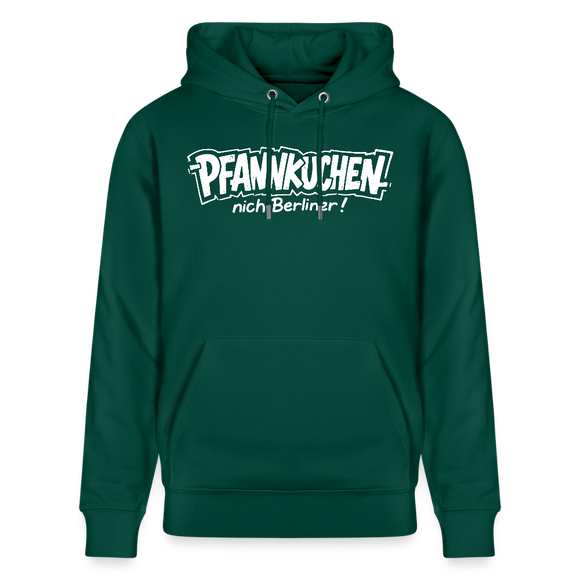 Berliner Spruch-PFANNKUCHEN NICH BERLINER-Unisex Bio-Hoodie - Forest