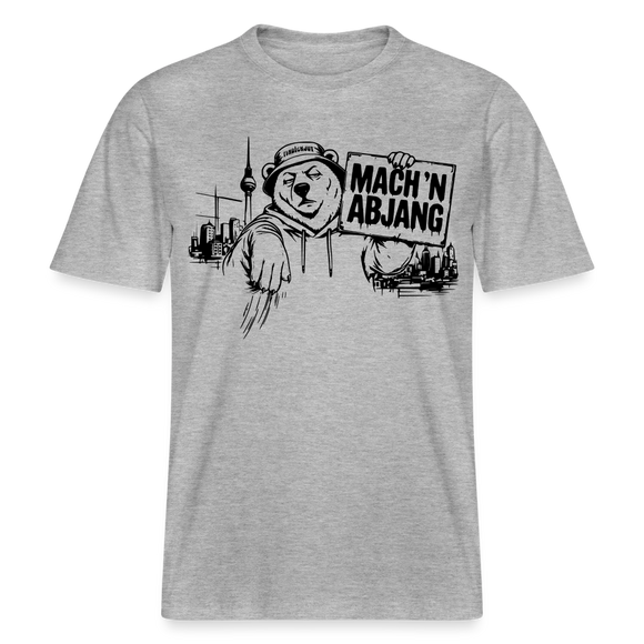 MACH 'N ABJANG- Berlin Shirt RELAXED FIT Unisex Organic T-Shirt - Grau meliert