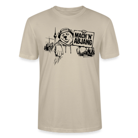 Dit freundliche Shirt mit Berliner Schnauze-MACH 'N ABJANG-Unisex Bio T-Shirt - Beige