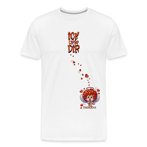 ICK LIEBE DIR-Männer Premium Bio T-Shirt - Weiß