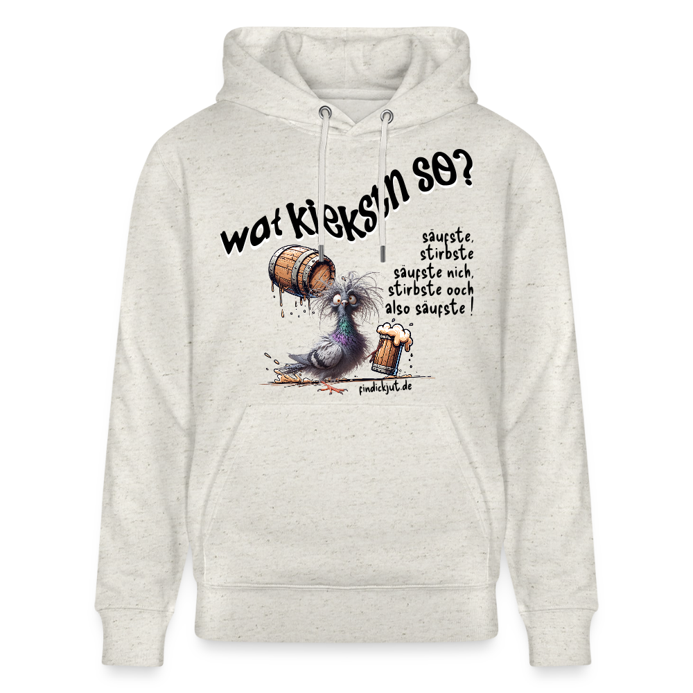 WAT KIEKSTN SO - Unisex Bio-Hoodie - Beige meliert