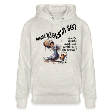 WAT KIEKSTN SO - Unisex Bio-Hoodie - Beige meliert