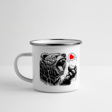 Berlin Souvenir-FIND ICK JUT-Panorama Emaille-Tasse - Weiß