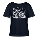 VAFATZ DA VOM JELÄNDE-Rundhals Frauen Bio-T-Shirt - Navy